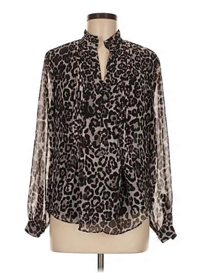 Pre-owned Coldwater Creek Long Sleeve Blouse In Silver