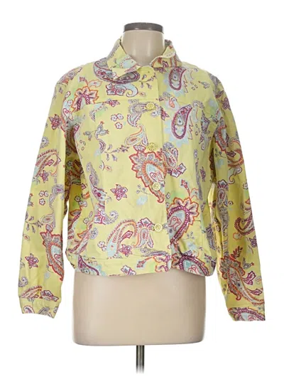 Pre-owned Coldwater Creek Long Sleeve Blouse In Yellow