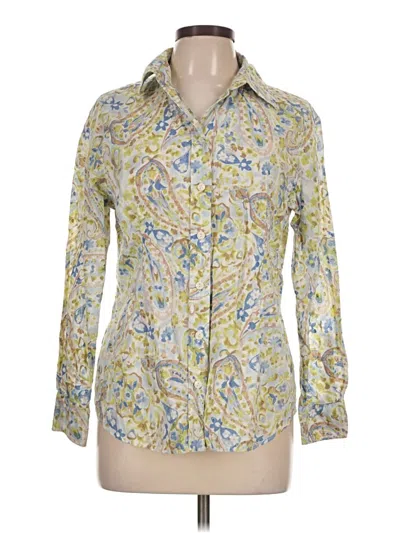 Pre-owned Coldwater Creek Long Sleeve Blouse In Yellow