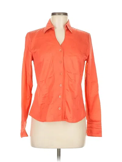 Pre-owned Coldwater Creek Long Sleeve Button Down Shirt In Orange