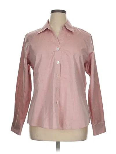 Pre-owned Coldwater Creek Long Sleeve Button Down Shirt In Pink