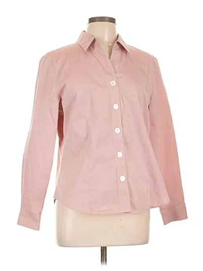 Pre-owned Coldwater Creek Long Sleeve Button Down Shirt In Pink