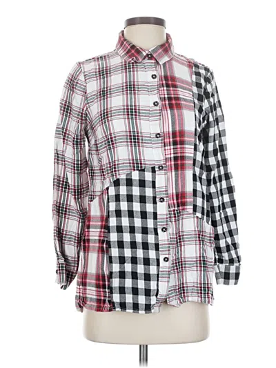 Pre-owned Coldwater Creek Long Sleeve Button Down Shirt In Red
