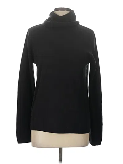 Pre-owned Coldwater Creek Long Sleeve Top Black Turtleneck Tops