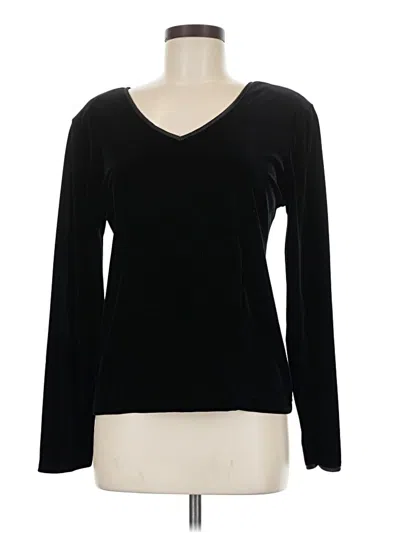 Pre-owned Coldwater Creek Long Sleeve T-shirt In Black