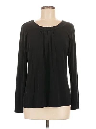 Pre-owned Coldwater Creek Long Sleeve T-shirt In Black