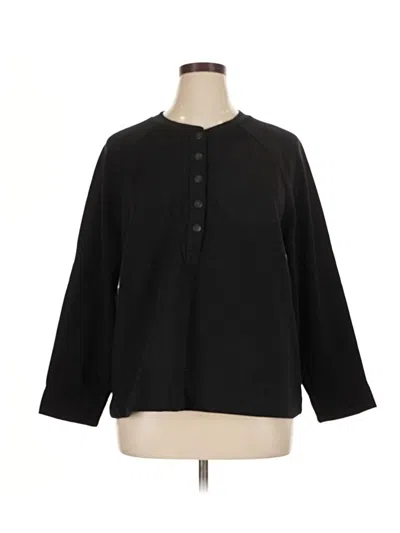Pre-owned Coldwater Creek Long Sleeve T-shirt In Black