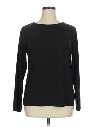 Pre-owned Coldwater Creek Long Sleeve T-shirt In Black