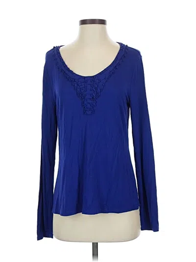 Pre-owned Coldwater Creek Long Sleeve T-shirt In Blue