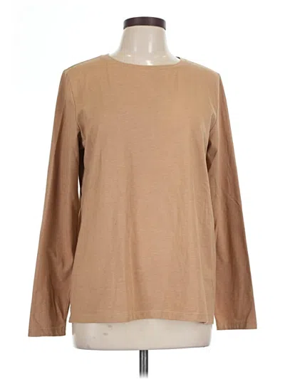 Pre-owned Coldwater Creek Long Sleeve T-shirt In Brown