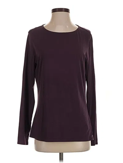 Pre-owned Coldwater Creek Long Sleeve T-shirt In Burgundy