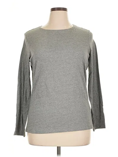 Pre-owned Coldwater Creek Long Sleeve T-shirt In Gray