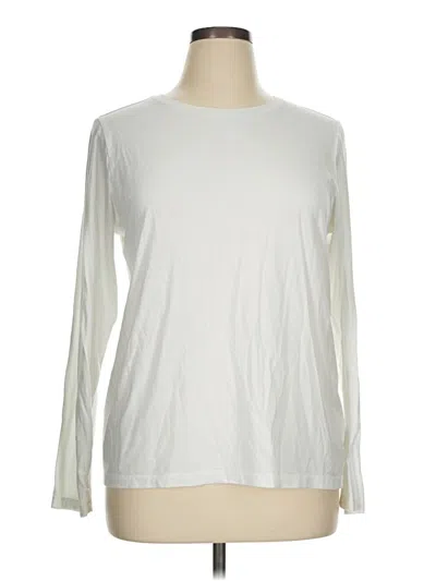 Pre-owned Coldwater Creek Long Sleeve T-shirt In Ivory