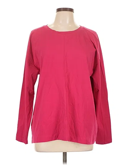 Pre-owned Coldwater Creek Long Sleeve T-shirt In Pink