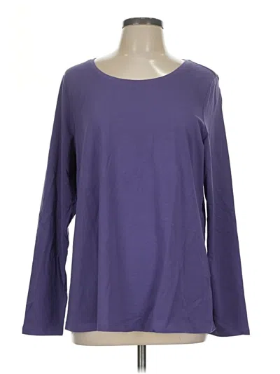 Pre-owned Coldwater Creek Long Sleeve T-shirt In Purple