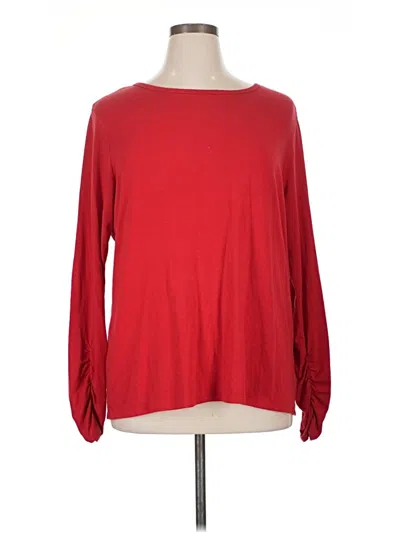 Pre-owned Coldwater Creek Long Sleeve T-shirt In Red