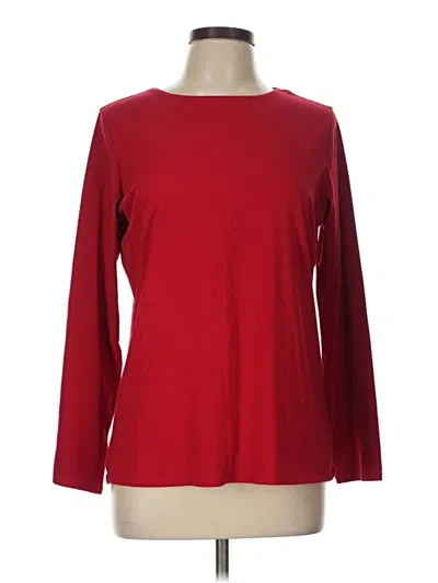 Pre-owned Coldwater Creek Long Sleeve T-shirt In Red