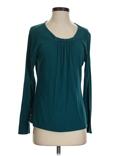 Pre-owned Coldwater Creek Long Sleeve T-shirt In Teal