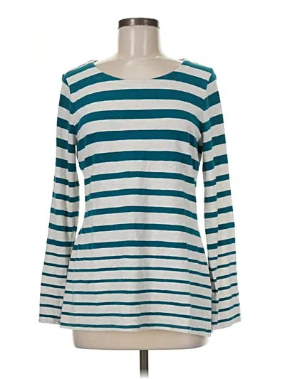 Pre-owned Coldwater Creek Long Sleeve T-shirt In Teal