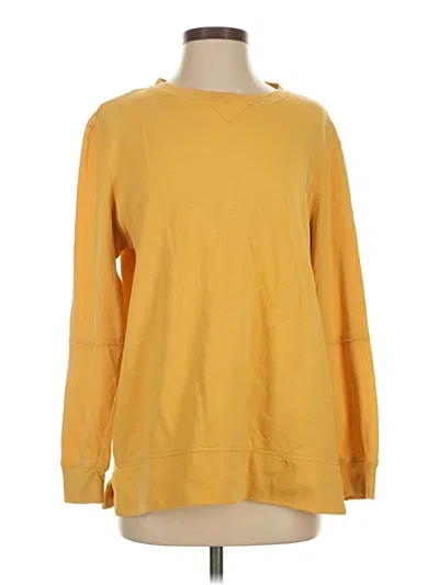 Pre-owned Coldwater Creek Long Sleeve T-shirt In Yellow