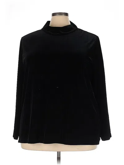 Pre-owned Coldwater Creek Long Sleeve Turtleneck In Black