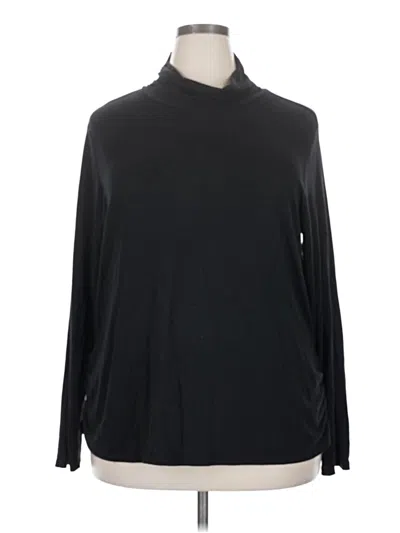 Pre-owned Coldwater Creek Long Sleeve Turtleneck In Black