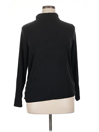 Pre-owned Coldwater Creek Long Sleeve Turtleneck In Black