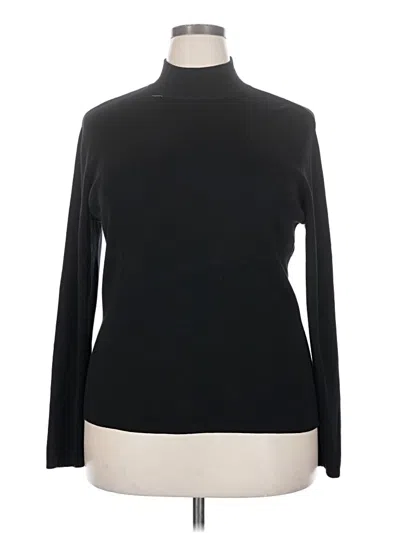 Pre-owned Coldwater Creek Long Sleeve Turtleneck In Black