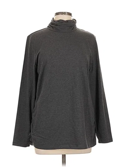 Pre-owned Coldwater Creek Long Sleeve Turtleneck In Gray