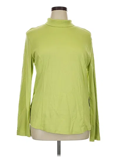 Pre-owned Coldwater Creek Long Sleeve Turtleneck In Green