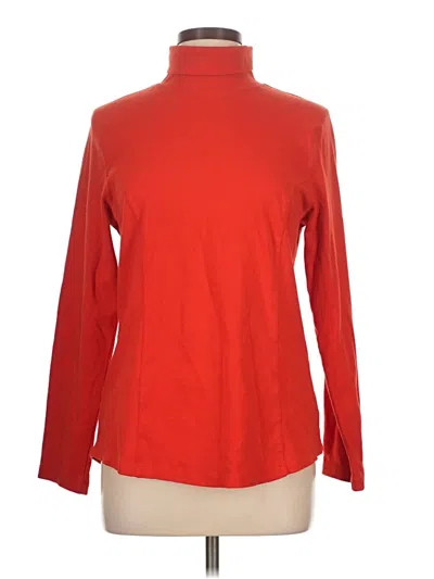 Pre-owned Coldwater Creek Long Sleeve Turtleneck In Red