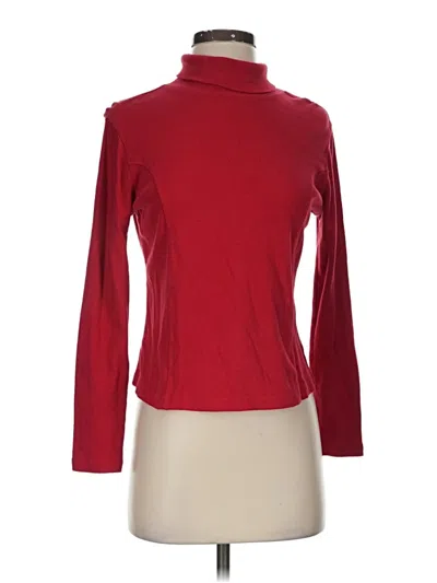 Pre-owned Coldwater Creek Long Sleeve Turtleneck In Red