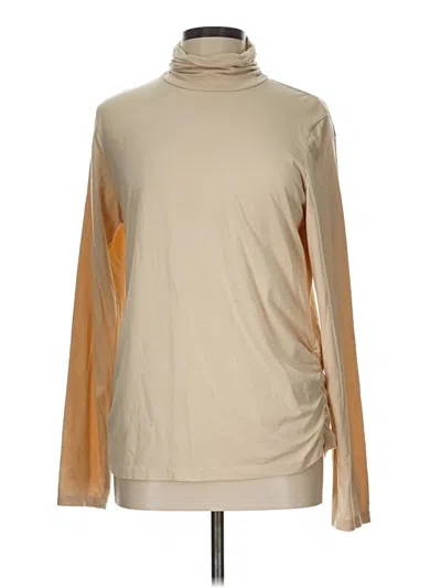 Pre-owned Coldwater Creek Long Sleeve Turtleneck In Tan