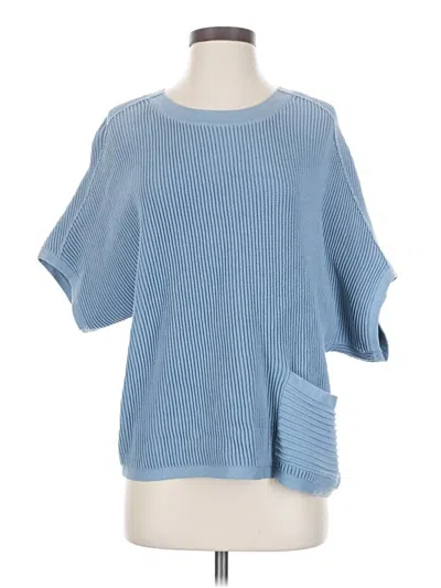 Pre-owned Coldwater Creek Poncho In Blue