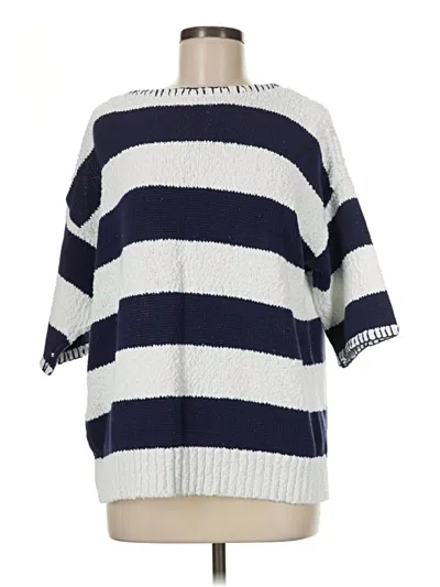 Pre-owned Coldwater Creek Poncho In Blue