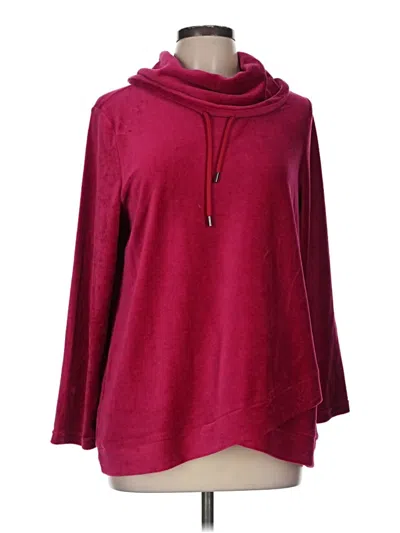 Pre-owned Coldwater Creek Poncho In Burgundy