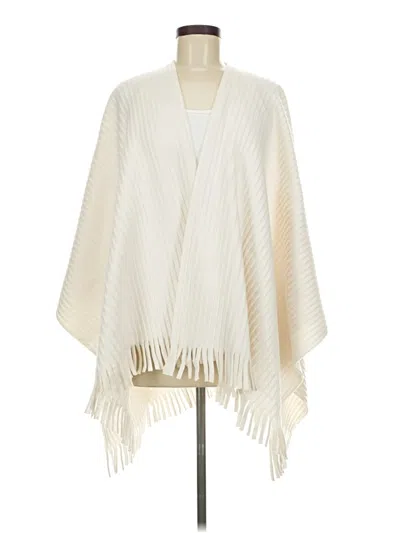 Pre-owned Coldwater Creek Poncho In Ivory