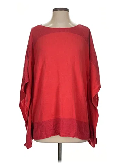 Pre-owned Coldwater Creek Poncho In Red