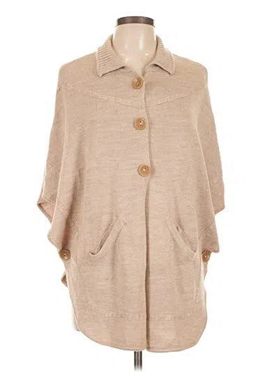 Pre-owned Coldwater Creek Poncho In Tan
