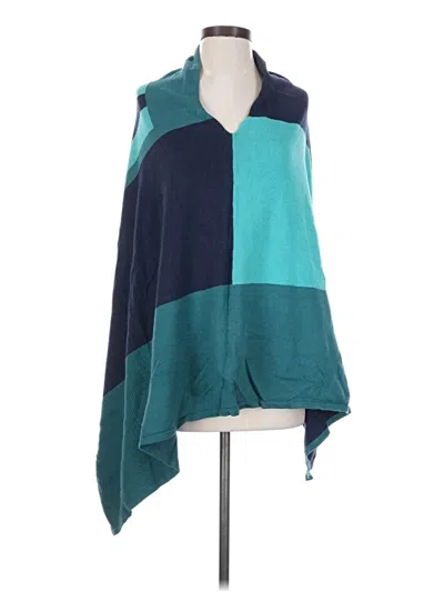 Pre-owned Coldwater Creek Poncho In Teal