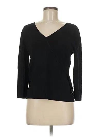 Pre-owned Coldwater Creek Pullover Sweater In Black