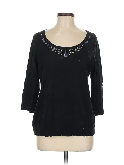 Pre-owned Coldwater Creek Pullover Sweater In Black