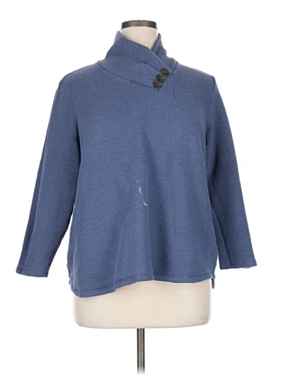 Pre-owned Coldwater Creek Pullover Sweater In Blue