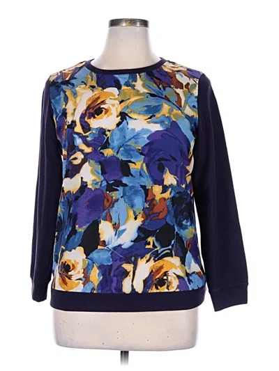 Pre-owned Coldwater Creek Pullover Sweater In Blue