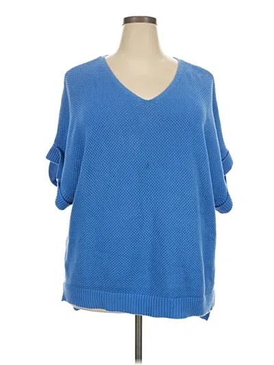 Pre-owned Coldwater Creek Pullover Sweater In Blue