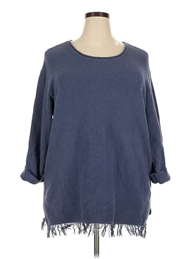 Pre-owned Coldwater Creek Pullover Sweater In Blue