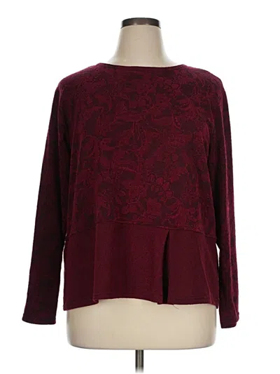 Pre-owned Coldwater Creek Pullover Sweater In Burgundy