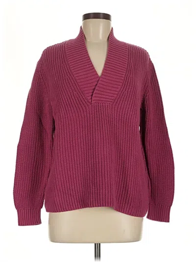 Pre-owned Coldwater Creek Pullover Sweater In Burgundy