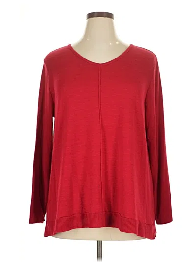 Pre-owned Coldwater Creek Pullover Sweater In Red