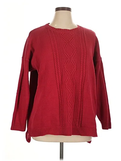 Pre-owned Coldwater Creek Pullover Sweater In Red